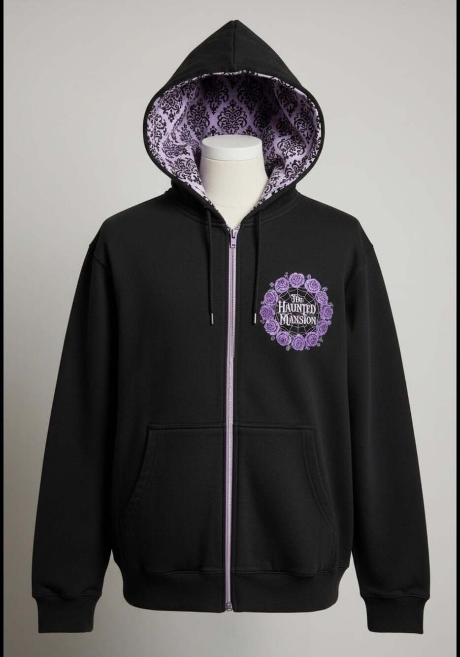 Disney Parks The Haunted Mansion Zip Hoodie Size 2X Black #Halloween #Disney